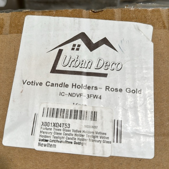 Rose Gold Mercury Glass Votive Candle Holders - Picture 4 of 6